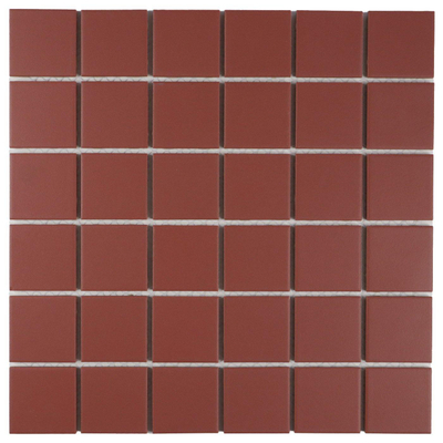 The Mosaic Factory Patterns Mozaïektegel - 4.8x4.8cm - wand en vloertegel - mat - terra cotta