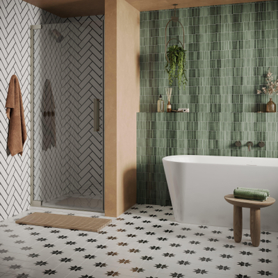 Crosswater Asura Porte de douche - 80cm - porte pivotante - sans poignée - acier inoxydable brossé