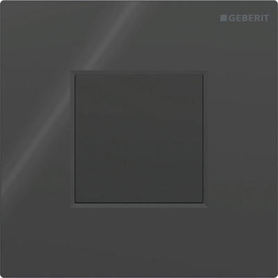 Plaque de commande urinoir Geberit type 01 - batterie - carré - Noir profond RAL 9005