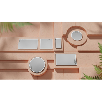 Hansgrohe Xarita Lite Q Miroir - 100x70cm - éclairage led - Horizontal - interrupteur mural - Blanc mat