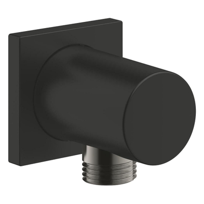 GROHE Rainshower wandaansluitbocht - vierkant - mat zwart