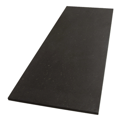 BRAUER CoreStone13 wastafelblad 119.6x45.7x2cm zwart met 2 waskommen wit