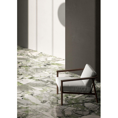 Vtwonen Classic Carrelage de sol et mural 74x148cm 10mm rectifié porcellanato Viv Green Light Lev