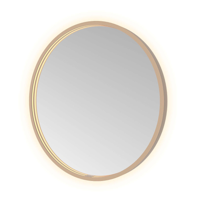 Hotbath &MORE Spiegel Round direct en indirect LED spiegelverwarming dimbaar met afstandsbediening Geborsteld koper PVD