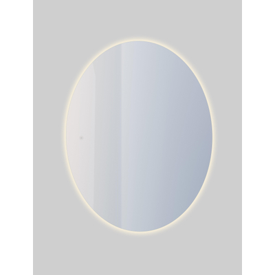 Adema Oval miroir de salle de bain ovale 60x80cm avec éclairage indirect à led avec chauffage du miroir et interrupteur tactile