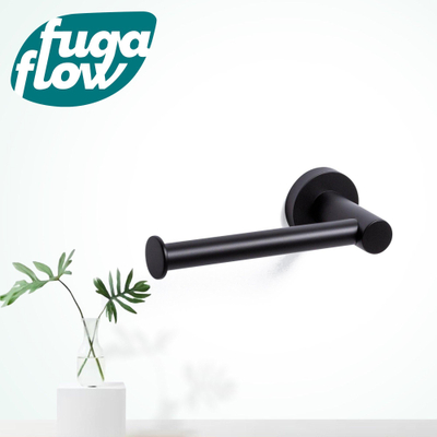 FugaFlow Efficiente Acces Toiletrolhouder - zonder klep - rond - mat zwart