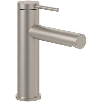 Villeroy & Boch Loop & Friends Eengreeps wastafelkraan met trekstang-afvoergarnituur - Matt Brushed Nickel (RVS)