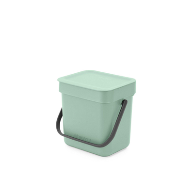 Brabantia Sort & Go afvalbakje - 3 liter - hengsel - jade green