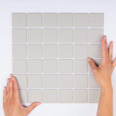 La Mosaic Factory London carreau mosaïque - 30,9x30,9cm - carrelage mural et de sol - Carré - Porcelaine Gris Mat