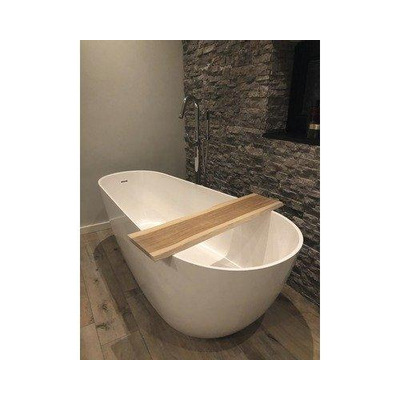 HR badmeubelen Badplank 88x20x2cm met voorzijde boomstamkant 88x2x20 cm naturel SHOWROOMMODEL
