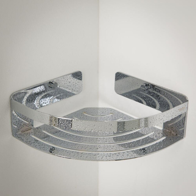 Tiger Caddy Panier de douche d'angle - 18,4x18,4x7cm - chrome
