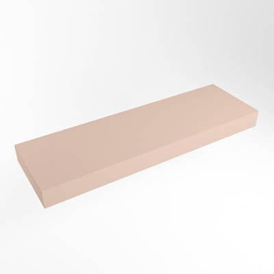 Mondiaz TOP 46 Vrijhangend Topblad - 150x46x12cm - geschikt voor waskom - Solid surface - Rosee