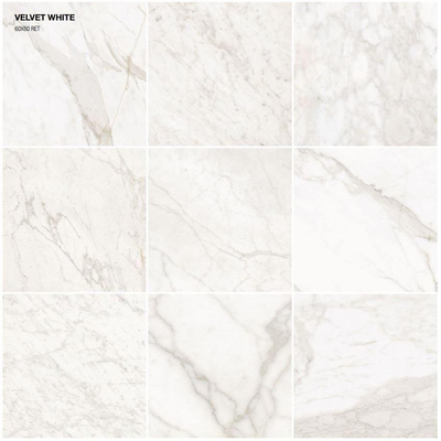 Edimax astor carreau de sol et de mur blanc velours 60x60 cm rectifié aspect marbre blanc mat