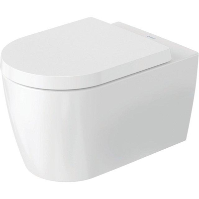 Toilettes suspendue Duravit Me by Starck 57cm avec abattant blanc