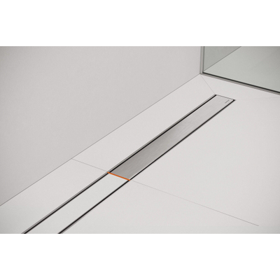 Easy Drain Compact Clean Caniveau de douche - 100cm - dryphon - réversible - bride de plancher - acier inoxydable brossé