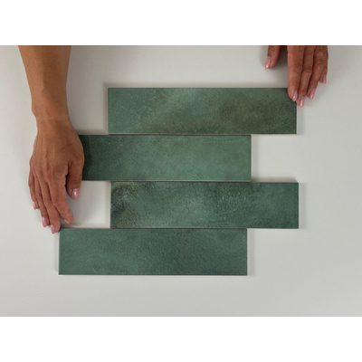 SAMPLE Cifre Ceramica Green wandtegel - 7.5x30cm - 8.6mm - groen