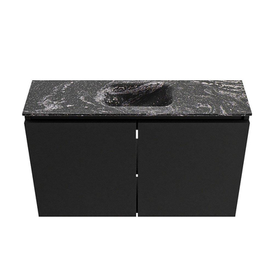 MONDIAZ TURE-DLUX 80cm toiletmeubel Urban. EDEN wastafel Lava positie midden. Zonder kraangat.