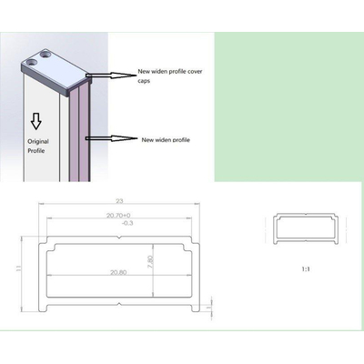 Fortifura Galeria verbredingsprofiel inloopdouche - 10mm - mat zwart