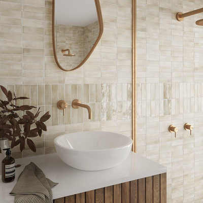 SAMPLE Terravito Ardeno Koko Voor wandtegel - 150x50cm - 8mm - Crème