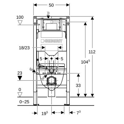 Geberit Inbouwreservoir met frame