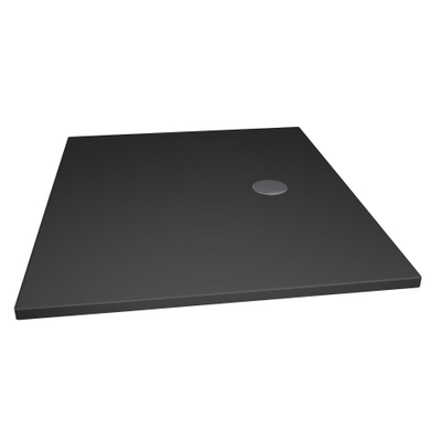 Xenz Flat Plus Douchebak - 100x120cm - Rechthoek - Ebony (zwart mat)