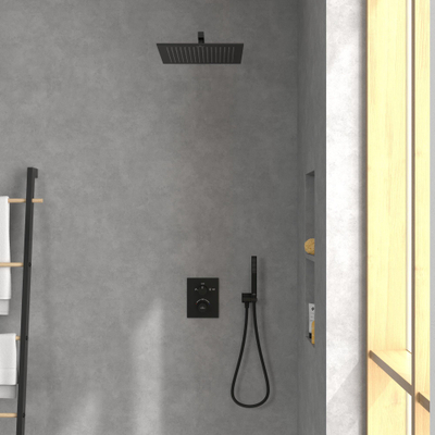 Villeroy & Boch Universal Showers douche principale - 35cm - carré - noir mat