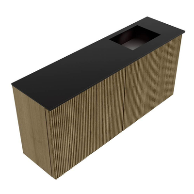 Mondiaz JOYA 90cm toiletmeubel - kleur Dusk - Wastafel FAYE positie Rechts Zonder kraangat kleur Urban.