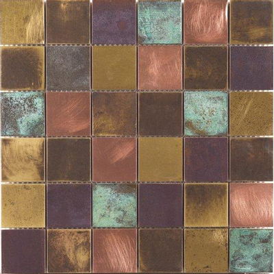 Dune Ceramic Mosaics Mozaiektegel 29.8x29.8cm Bronzo 8mm Mat/glans Bont Multicolor