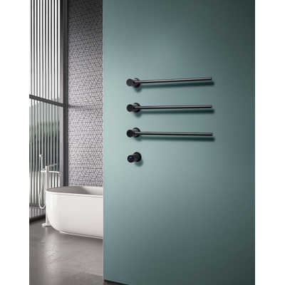 Rosani THREE Radiateur sèche-serviettes électrique - 52x54x13cm - 30 watt - noir mat