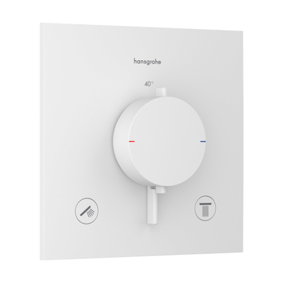 Hansgrohe Ecostat Comfort E mitigeur thermostatique encastré 2 fonctions blanc mat