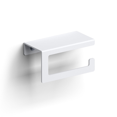 Clou Fold porte-rouleau de papier toilette sans couvercle modèle courbé blanc mat