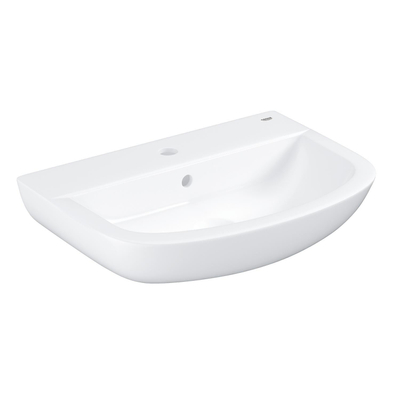 Grohe Bau Wastafel - 1 kraangat - met overloop - 55.3x38.6cm - wit