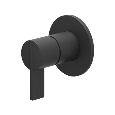 IVY Pact Élément de finition - pour mitigeur de douche encastré - mono-levier - rosace ronde - Noir mat PED