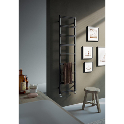 Instamat Emma Elektrische radiator 159.2x40cm Incl. Wandconsoles Zwart mat