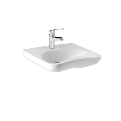 Jika Euroline lavabo pour fauteuil roulant 64x55cm sans trou de robinetterie Blanc