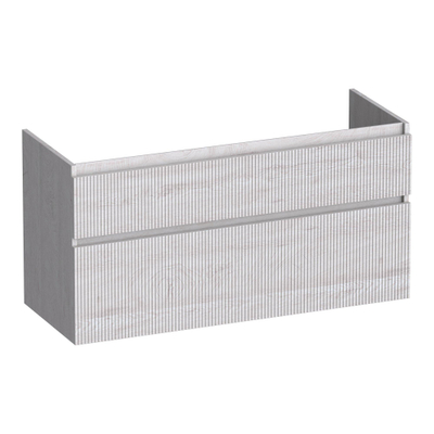 BRAUER Delight Wavy meuble sous lavabo 120 2 tiroirs softclose - sans poignée - 2 découpes pour siphon - Forest Seashell