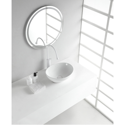 Wiesbaden Barco Waskom ovaal - 40x33x14.5cm - keramiek - glans wit