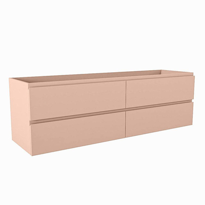 Mondiaz HAY wastafelonderkast - 160x45x50cm - 4 lades - uitsparing rechts - softclose - Rosee