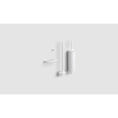 Clou Kaldur ensemble balayette WC modèle mural blanc mat