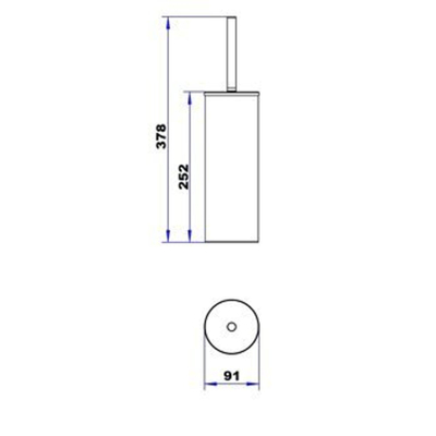 Plieger Vigo closetbostelgarnituur staand model chroom