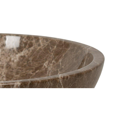 Plieger Round waskom - 38x38x13.6cm - marmer bruin TWEEDEKANS