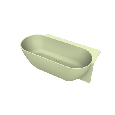 Arcqua Havana Baignoire semi-autoportante - 170x80cm - droite - vert pastel mat