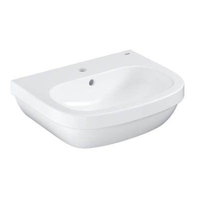 Grohe Euro Keramiek Wastafel - 55x45cm - met kraangat - met overloop - wit
