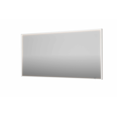 INK SP19 miroir - 160x4x80cm rectangulaire en cadre acier incl dir LED - chauffage - changement de couleur - dimmable et interrupteur - blanc mat