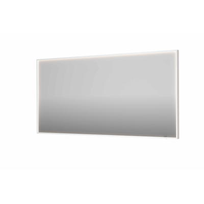 INK SP19 spiegel - 160x4x80cm rechthoek in stalen kader incl dir LED - verwarming - color changing - dimbaar en schakelaar - mat wit