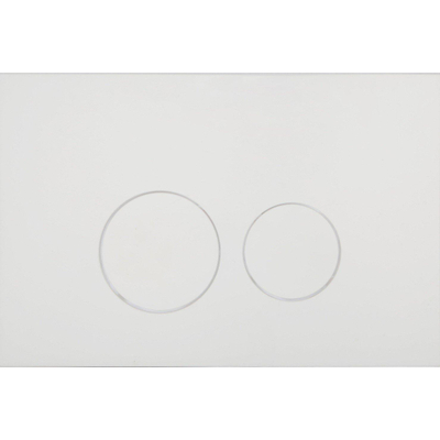 QeramiQ Dely Pack WC - 36.3x51.7cm - à fond creux - sans bride - réservoir encastrable Geberit UP320 - abattant frein de chute - plaque de déclenchement blanc brillant - boutons ronds - blanc mat