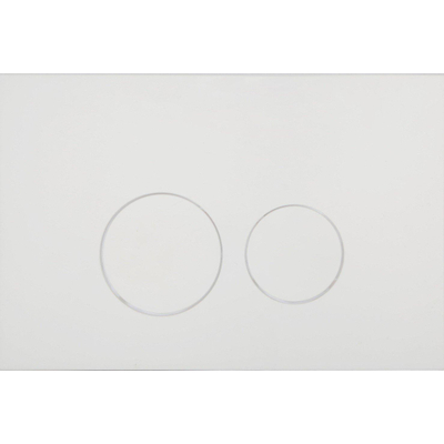 QeramiQ Dely Toiletset - 36.3x51.7cm - diepspoel - rimless - Geberit UP320 plieger inbouwreservoir - softclose toiletzitting - glans witte bedieningsplaat - ronde knoppen - mat wit