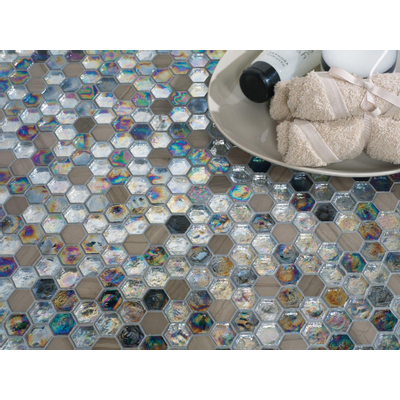 Dune Materia Mosaics Mozaiektegel 29x30cm Kassiani 8mm Mat/glans Bont Multicolor