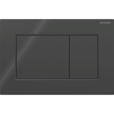 Geberit Sigma01 bedieningsplaat - 2-toets spoeling - vierkant - glans zwart (chroom)