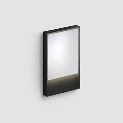 Clou Look at Me miroir – rectangle – 50 x 80 cm – LED indirecte tout autour – Noir mat